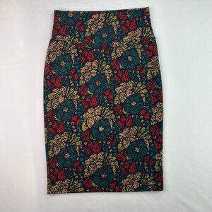 LuLaRoe Cassie Pencil Skirt Multicolor Floral Stretch Made in USA